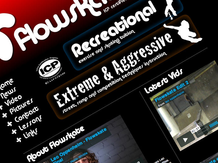 Flowskate website screen shot