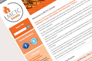 MCTC Events web site screenshot