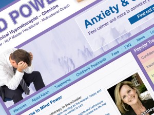 Mind Power Hypnnotherapy website screen shot