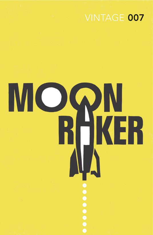 Moonraker reissued James Bond book cover design.