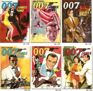 James Bond vintage comic cover illustrations