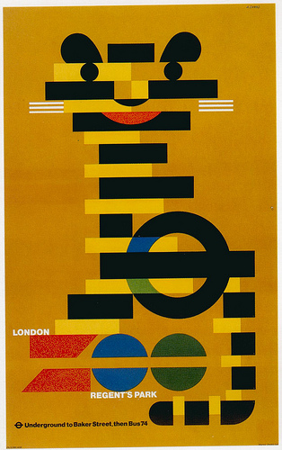 London Underground poster for London Zoo