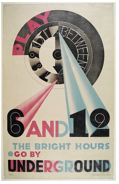 'Go By Underground'1930's London Underground Poster by Edward McKnight