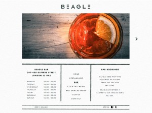 Beagle Restaurant London - Website