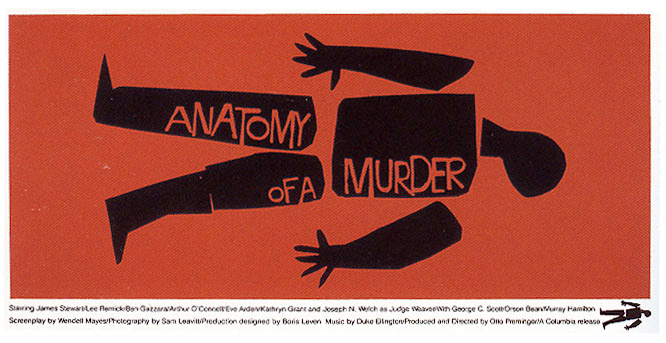 Saul Bass Movie Poster - Anatomy of a Murder